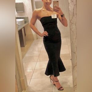 Cinq à Sept navy fitted cocktail dress